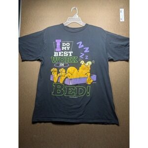Vintage Distressed Garfield T-Shirt Sun Sportswear Black Large 1979